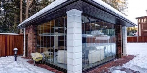 Zimní altán s grilem, gril na zahradě